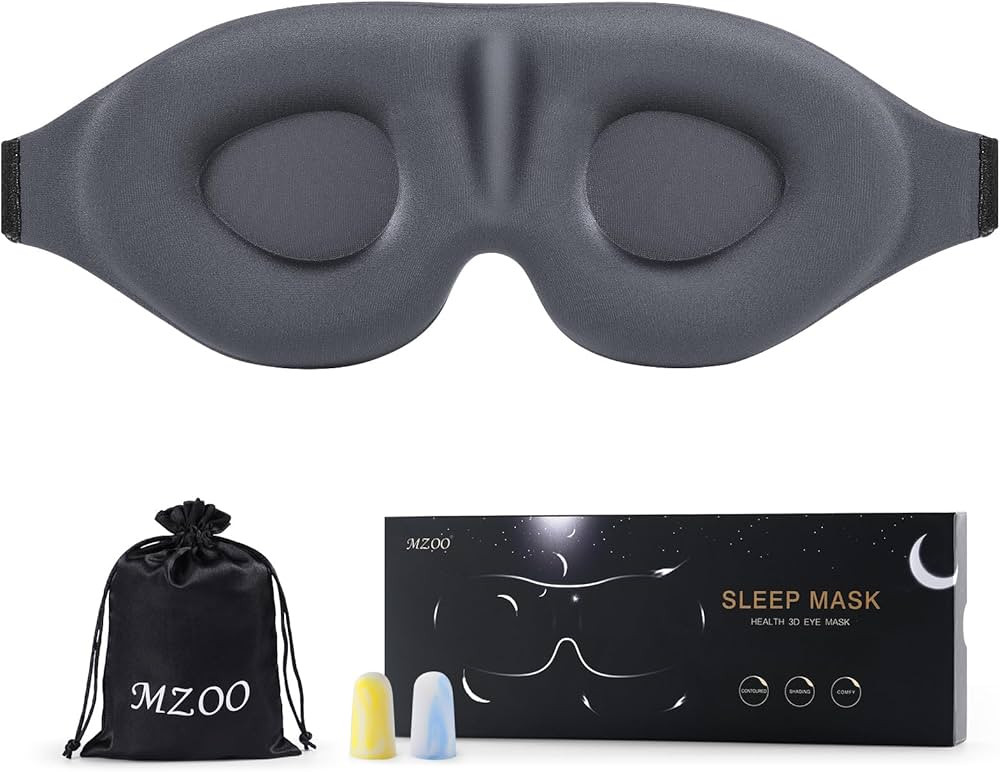 MZOO Sleep Eye Mask for Men Women, Zero Eye Pressure 3D Sleeping Mask, 100% Light Blocking Patent... | Amazon (US)
