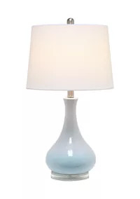 Lalia Home Droplet Table Lamp with Fabric Shade, Light Blue | Belk