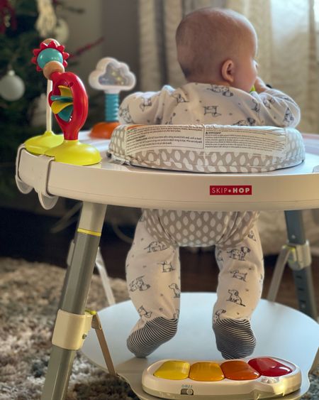 Christmas came early for this baby boy! This skip hop bouncing play center has been awesome for keeping my 5.5 month old entertained lately. Great last minute gift idea for babies 4 months and up! 🎁

| last minute gifts, gift ideas for baby, gift guide, gifts for baby, bouncer, play table | 

#LTKGiftGuide #LTKbaby #LTKHoliday