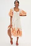 Tina Puff-Sleeved Embroidered Maxi Dress | Anthropologie (US)