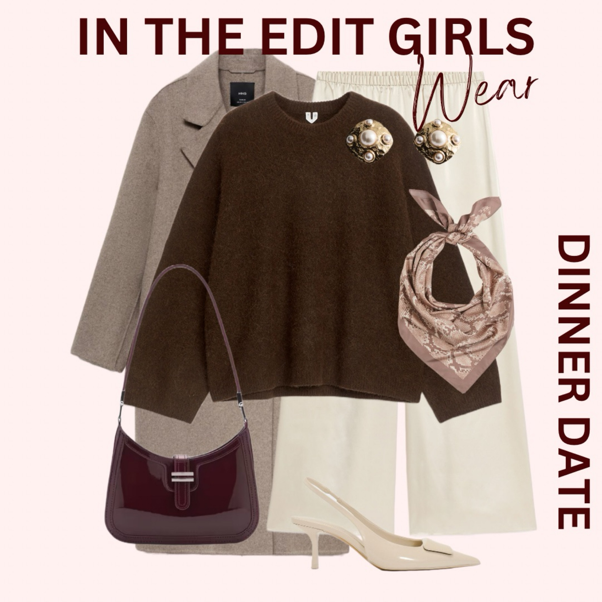 Knit styled for dinner 

Silk trouser 
Brown knit 
Brown coat 
Cream kitten heels 

#LTKautumn #LTKstyletip #LTKeurope