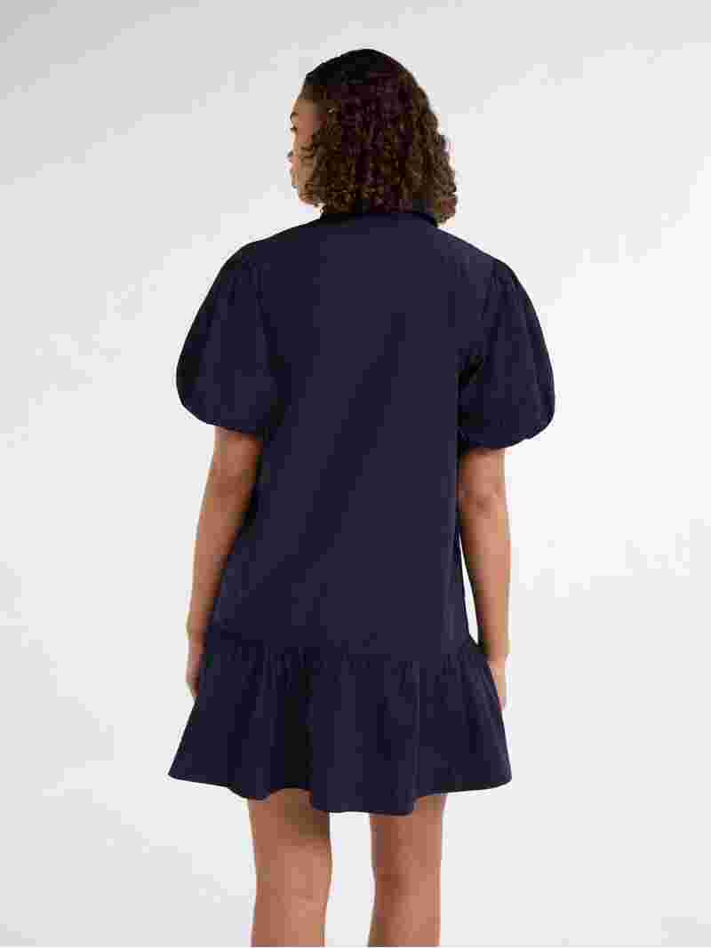 Free Assembly Women’s and Women's Plus Cotton Ruffle Mini Dress with Puff Sleeves, Sizes XS-4X | Walmart (US)