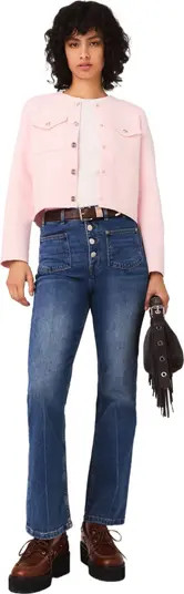 Topstitched cropped cardigan | Nordstrom