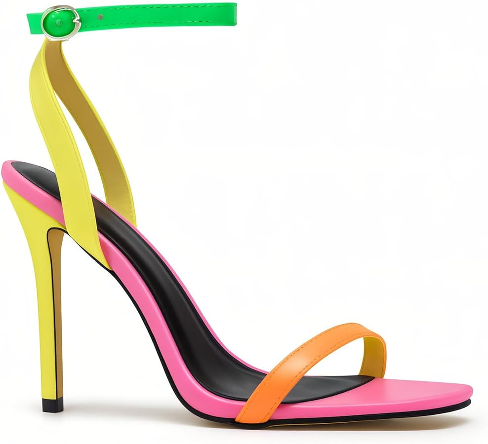 Multicolor Sandals With Stiletto Heels | Amazon (US)