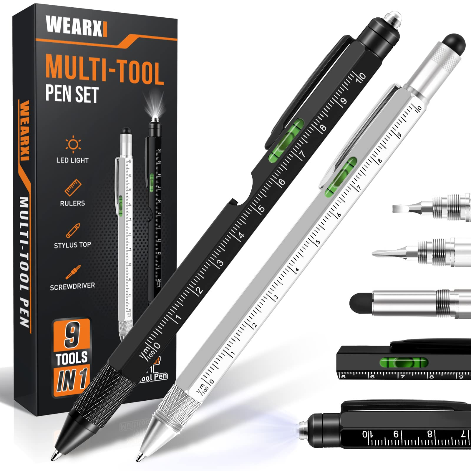 WEARXI Gifts for Men, 9 in 1 Multitool Pen Fathers Day Gift from Daughter Son, Mens Gifts for Dad... | Amazon (US)