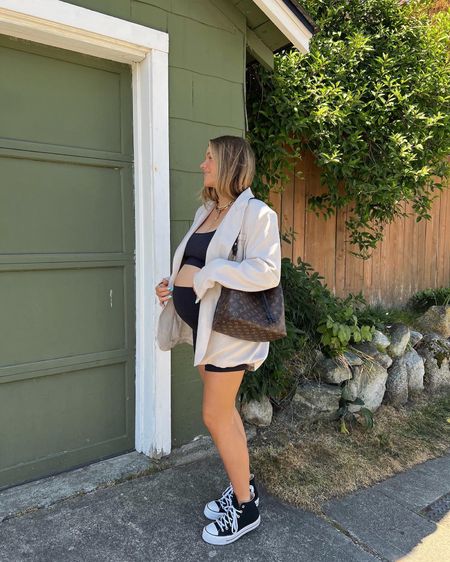Blazer: size 8 and linked similar!
Free people sports bra M/L tons of colors, align lululemon 6” shorts the most comfy (size 8 tts even pregnant) converse are true to size! 



#LTKunder100 #LTKshoecrush