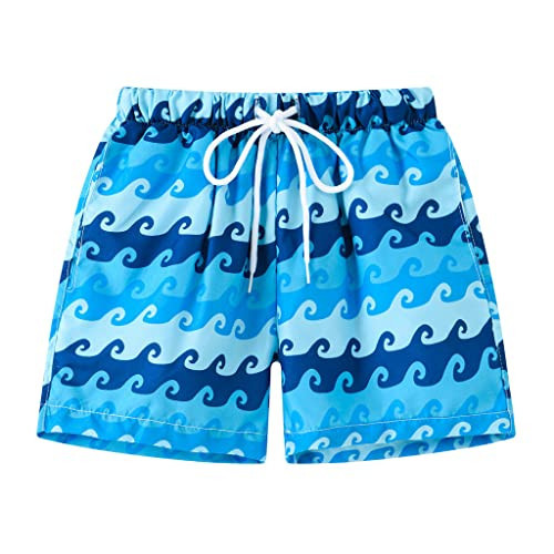 Ikevan Baby Swim Cartoon Trunks Suit Boys Beach Shorts Bathing Kids Swimming Toddler Swimsuit 2 to 8Y Boys (Blue, 7-8 Years) | Amazon (US)