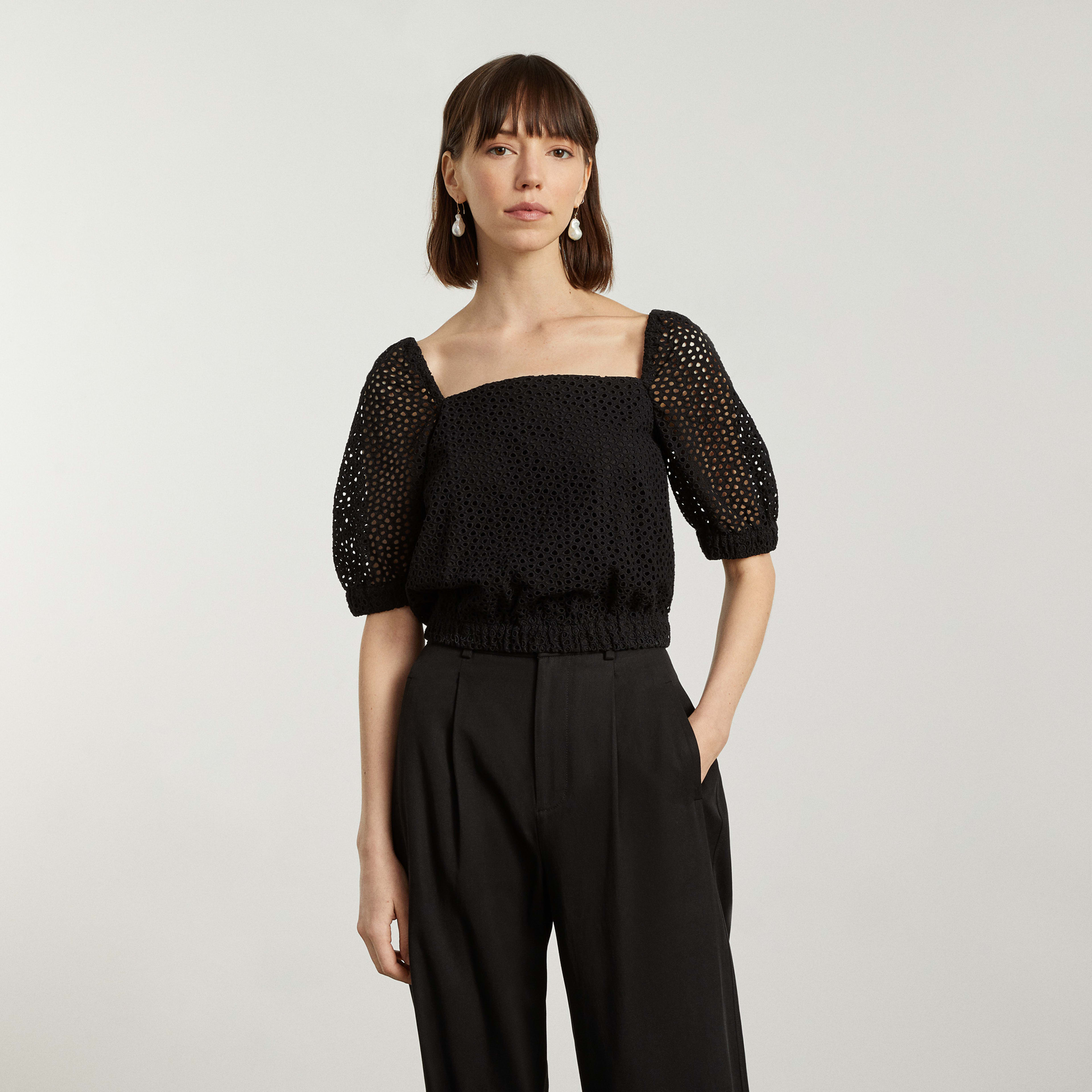The Eyelet Puff Sleeve Top | Everlane