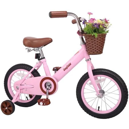 JOYSTAR Vintage 12 & 14 & 16 Inch Kids Bike with Basket & Training Wheels for 2-7 Years Old Girls &  | Walmart (US)