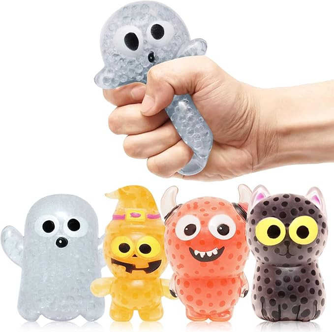 ZeQinToy 4 Pack Halloween Stress Balls Fidget Toys, Halloween Figure Stress Relief Sensory Toys F... | Amazon (US)
