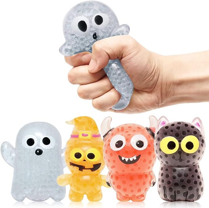 ZeQinToy 4 Pack Halloween Stress Balls Fidget Toys, Halloween Figure Stress Relief Sensory Toys F... | Amazon (US)