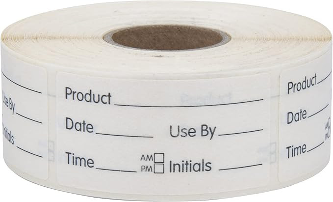 L LIKED 500 Stickers Use by 1 x 2 Inch Dissolvable Food Storage Labels for Containers | Amazon (US)