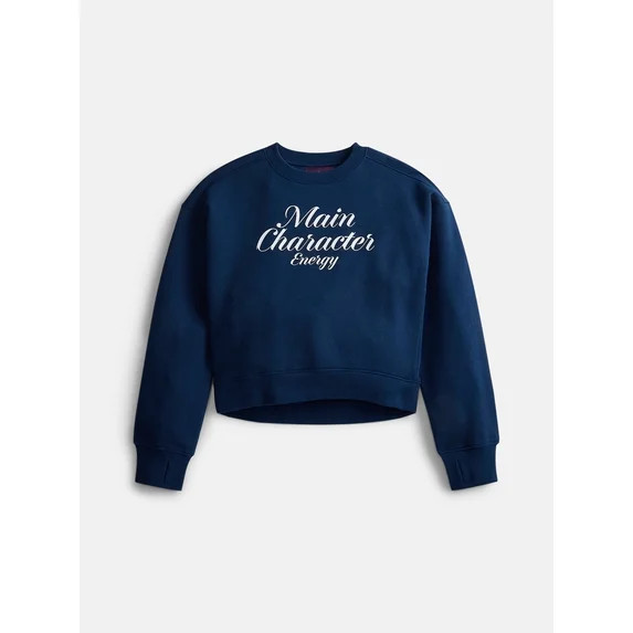 Weekend Academy Girls Fleece Sweatshirt, Sizes 4-18 | Walmart (US)