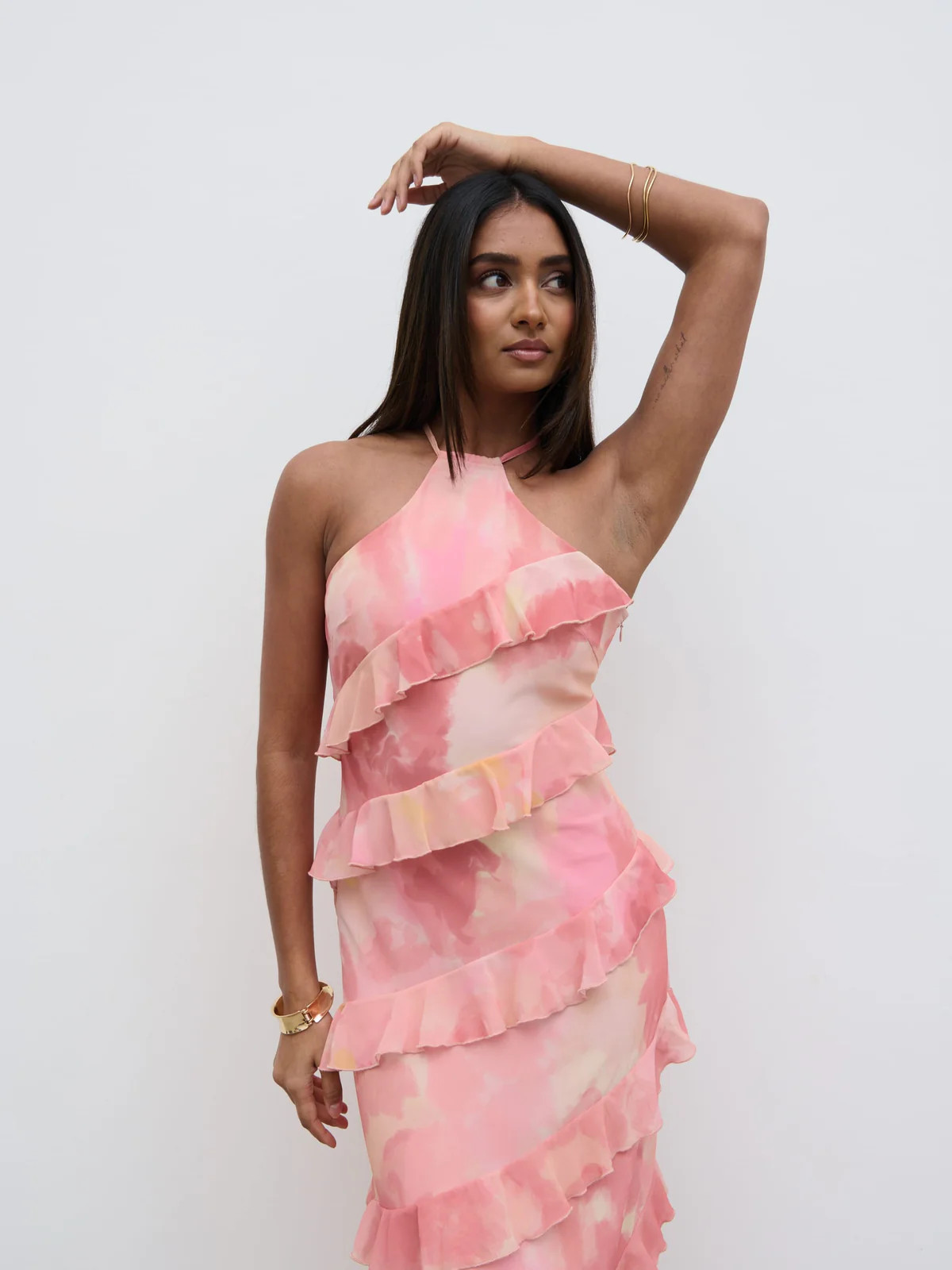 Katy Ruffle Maxi Dress | Pretty Lavish (UK)