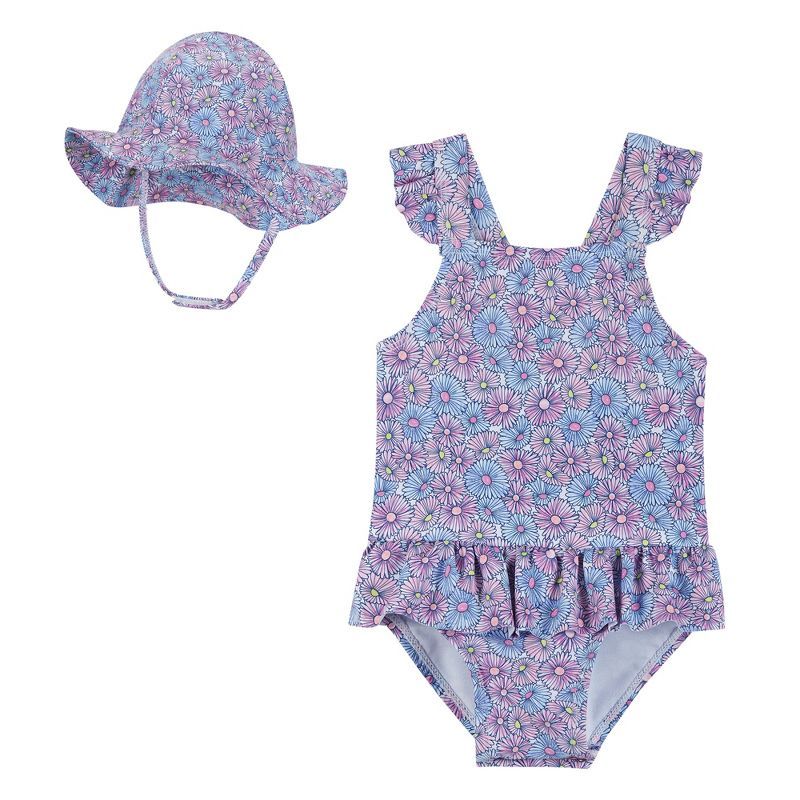 Andy & Evan Infant  Baby Bubble w/Hat Set Purple, Size 6-9 Months | Target