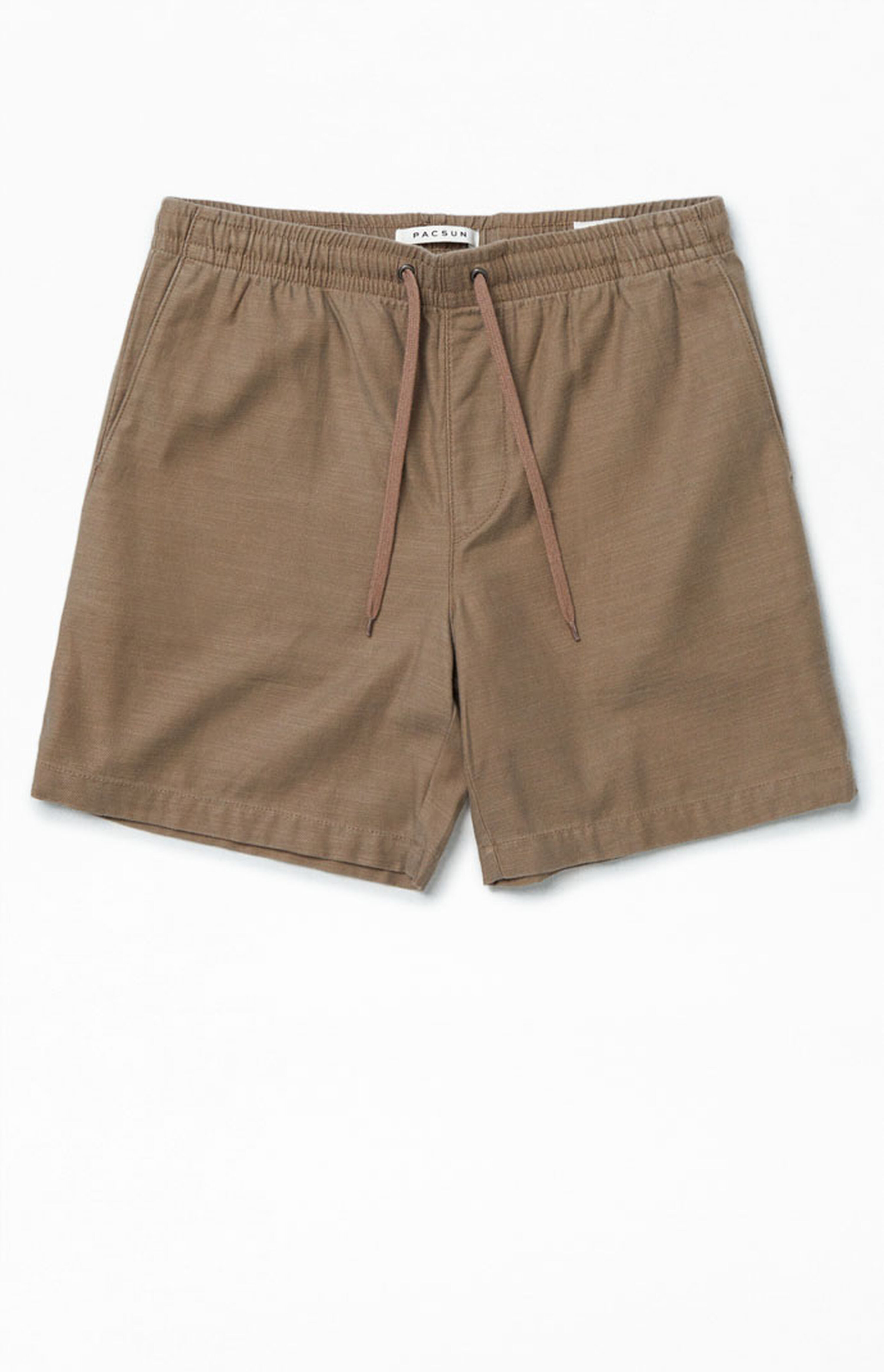 PacSun Brown Textured Volley Shorts | PacSun