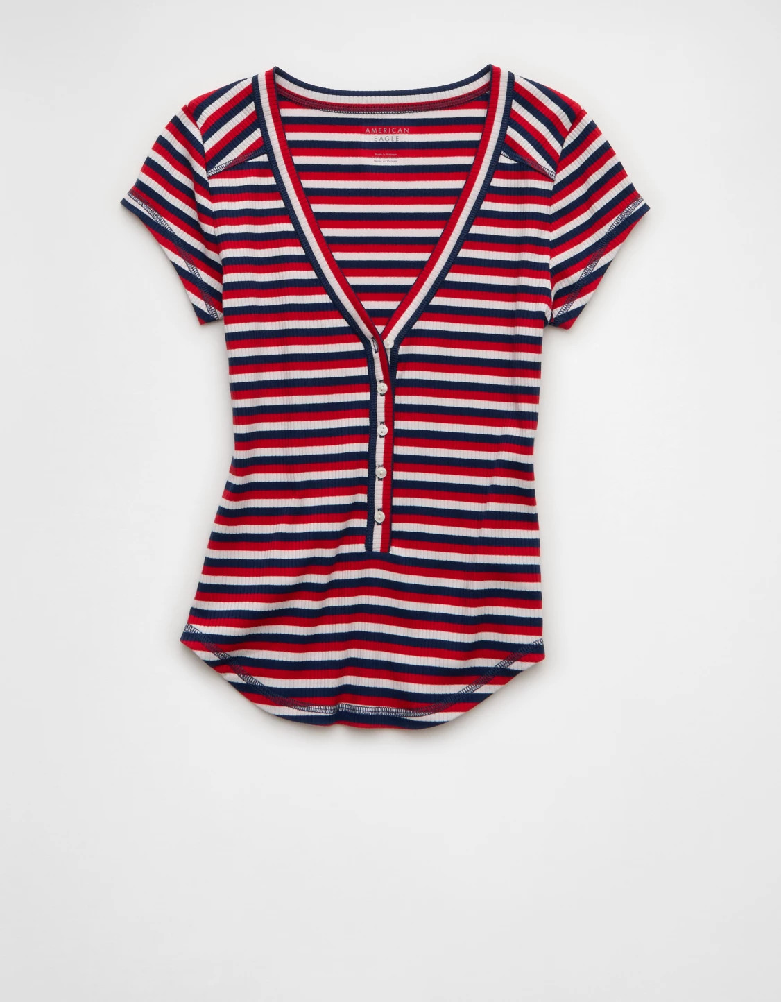 AE V-Neck Henley T-Shirt | American Eagle Outfitters (US & CA)
