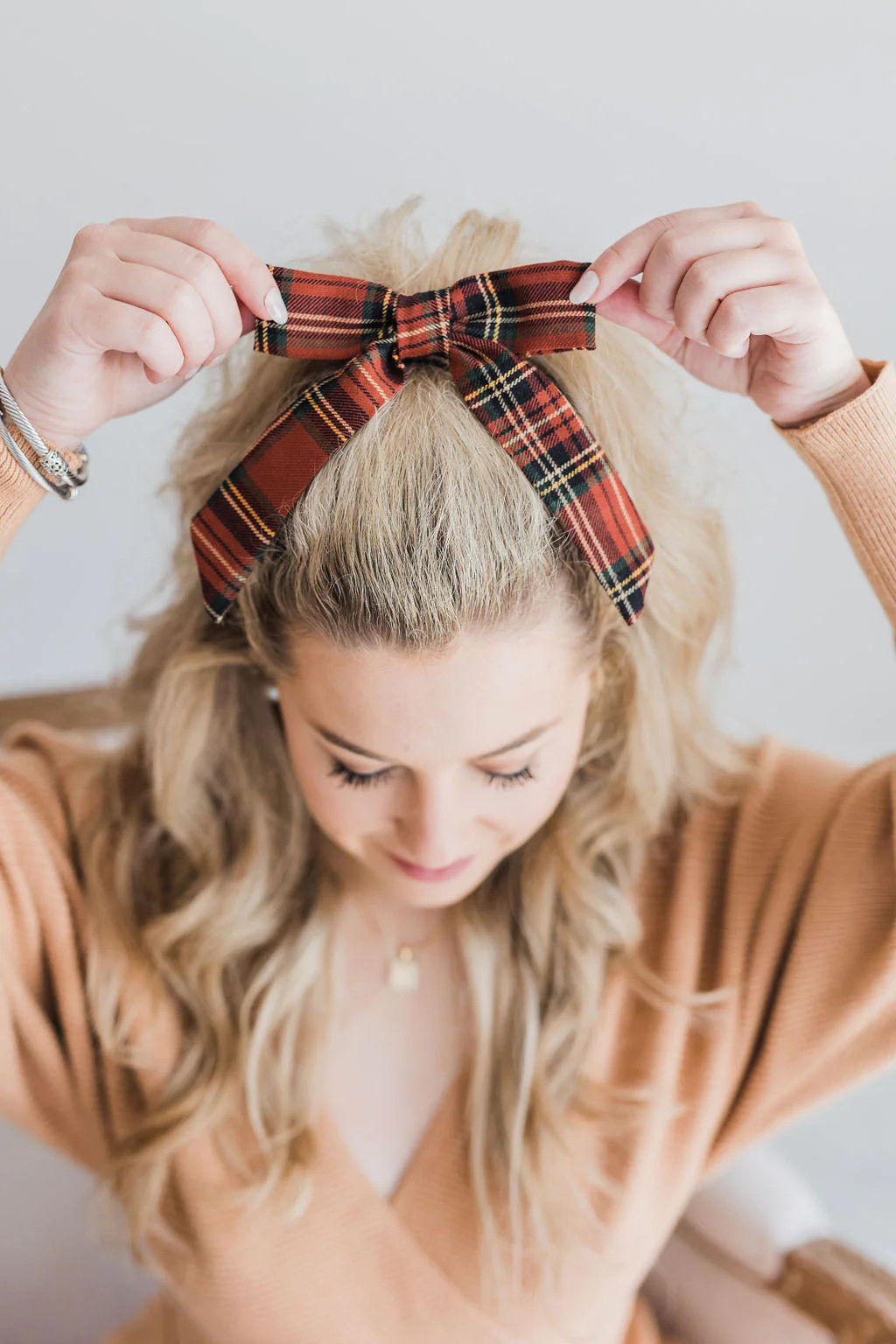 Fabric Hair Bow French Barrette, Hair Clip, Grace & Grandeur Emily Bow | Grace & Grandeur Bow Company