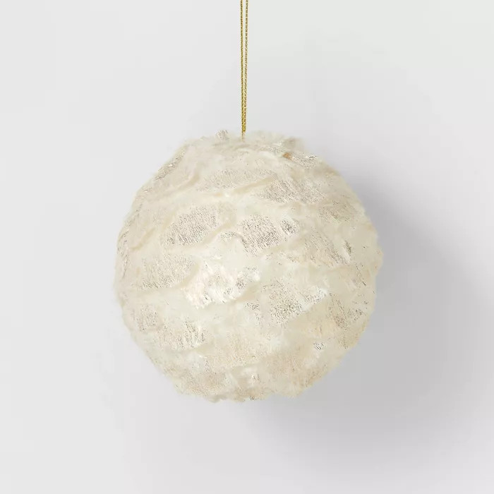 Christmas Tree Ornament Rounds - Gold Lurex on White - Wondershop™ | Target