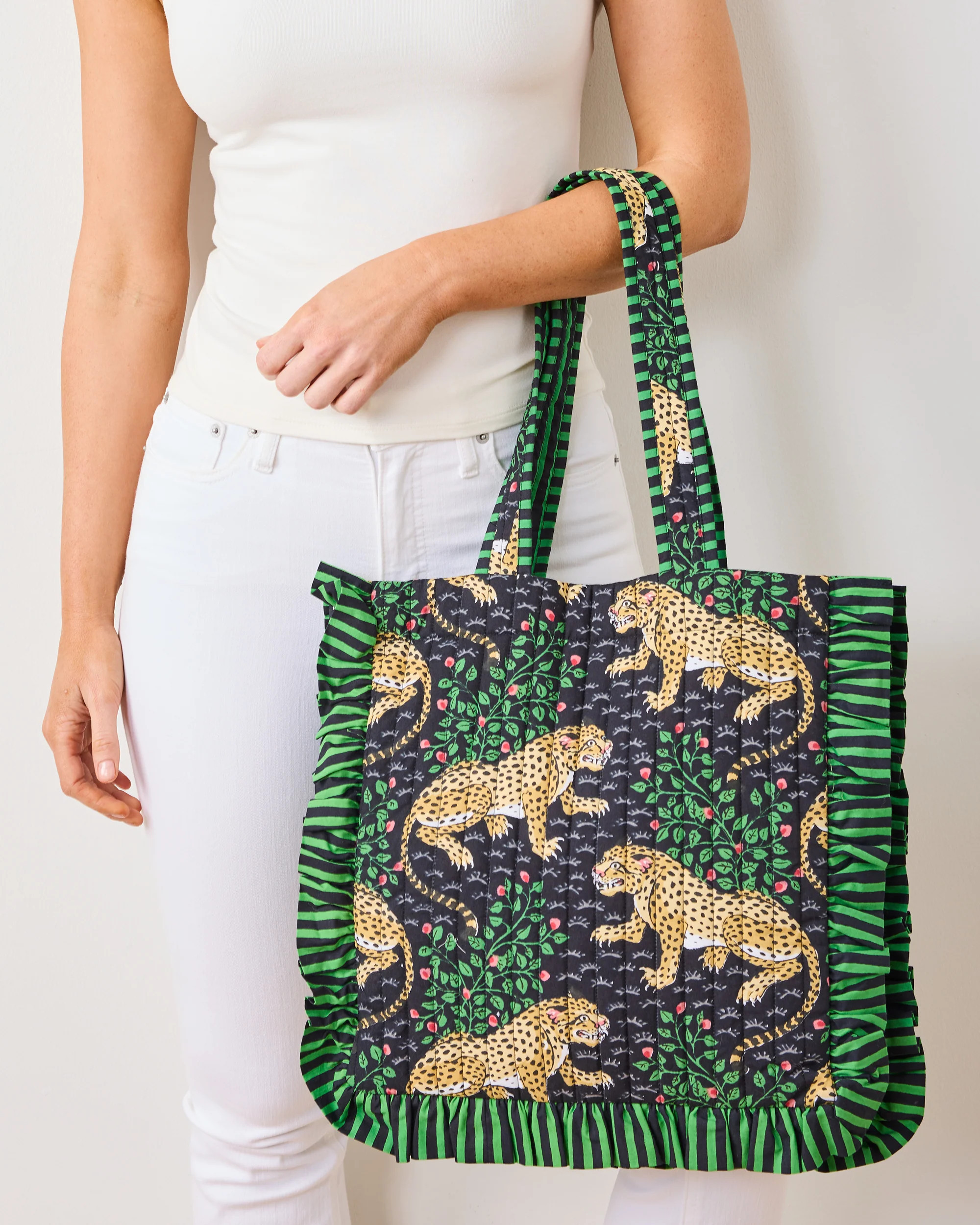 Bagheera - Ruffle Tote - Ink - Printfresh | Printfresh