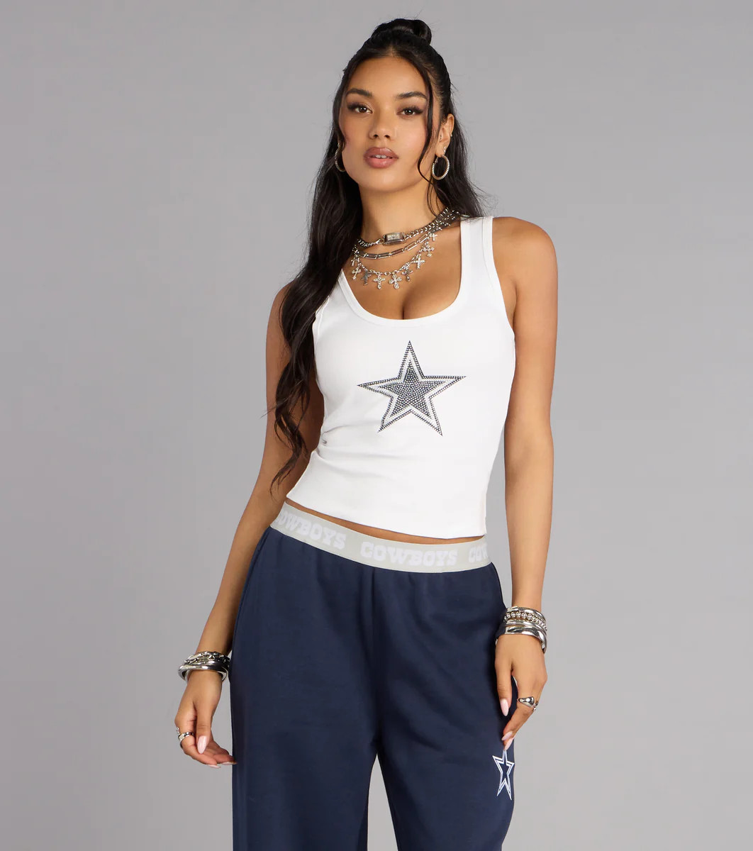 Ultra Game NFL Dallas Cowboys Rhinestone Tank Top | Windsor Stores