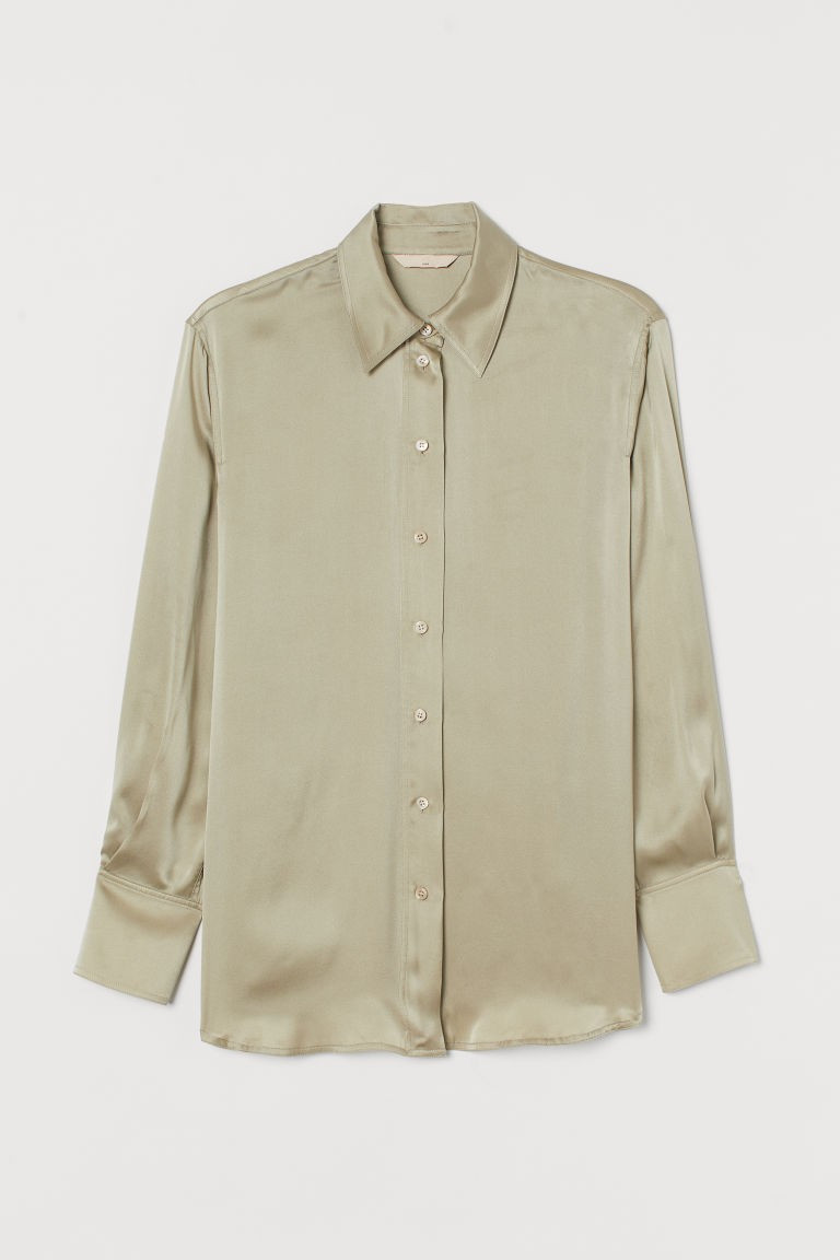 H & M - Seidenbluse - Beige - Damen | H&M (DE, AT, CH, NL, FI)