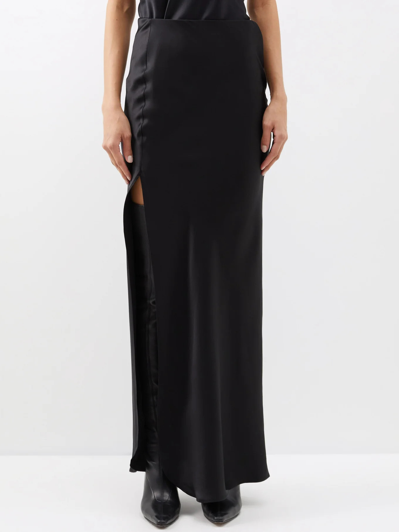 Azalea side-slit silk maxi skirt | Matches (US)