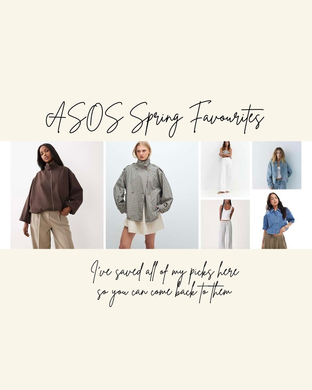 ASOS FAVOURITES 🤍

#LTKeurope #LTKspring #LTKuk