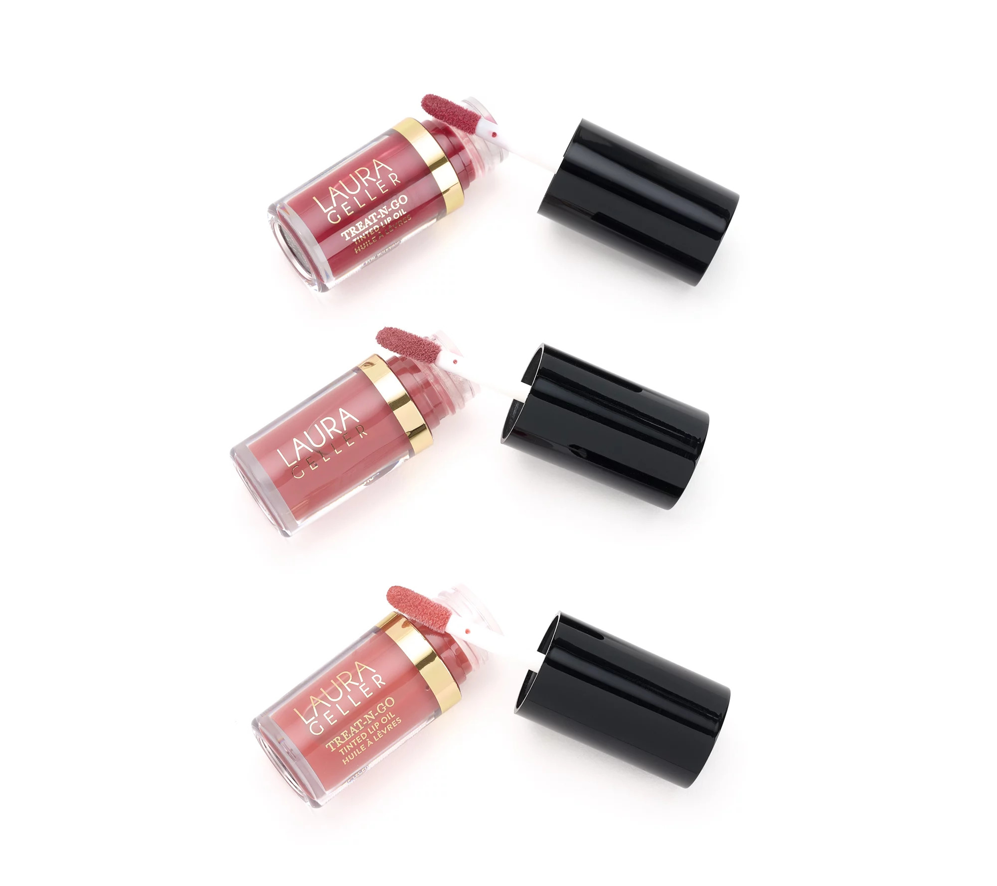 Laura Geller Treat-N-Go Lip Oil 3-Piece Set - QVC.com | QVC