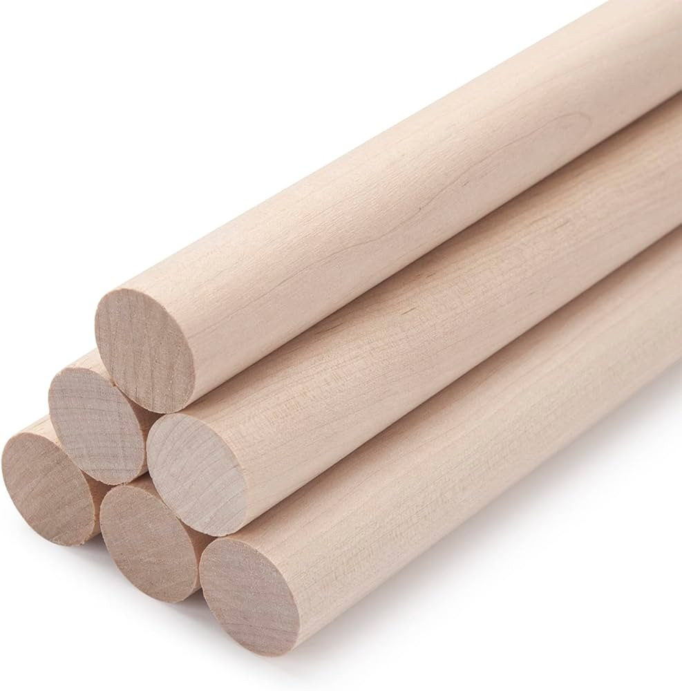 Wooden Dowel Rods Wood Dowels for Crafts, 6 PCS 3/4 x 15 Round Macrame Wooden Sticks for Crafting... | Amazon (US)