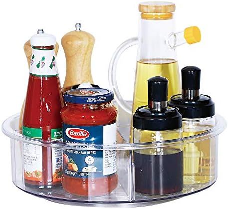 Amazon.com - Lazy Susan Turnable Cabinet Organizer,Premium 360 Rotating Clear Lazy Susans with Di... | Amazon (US)
