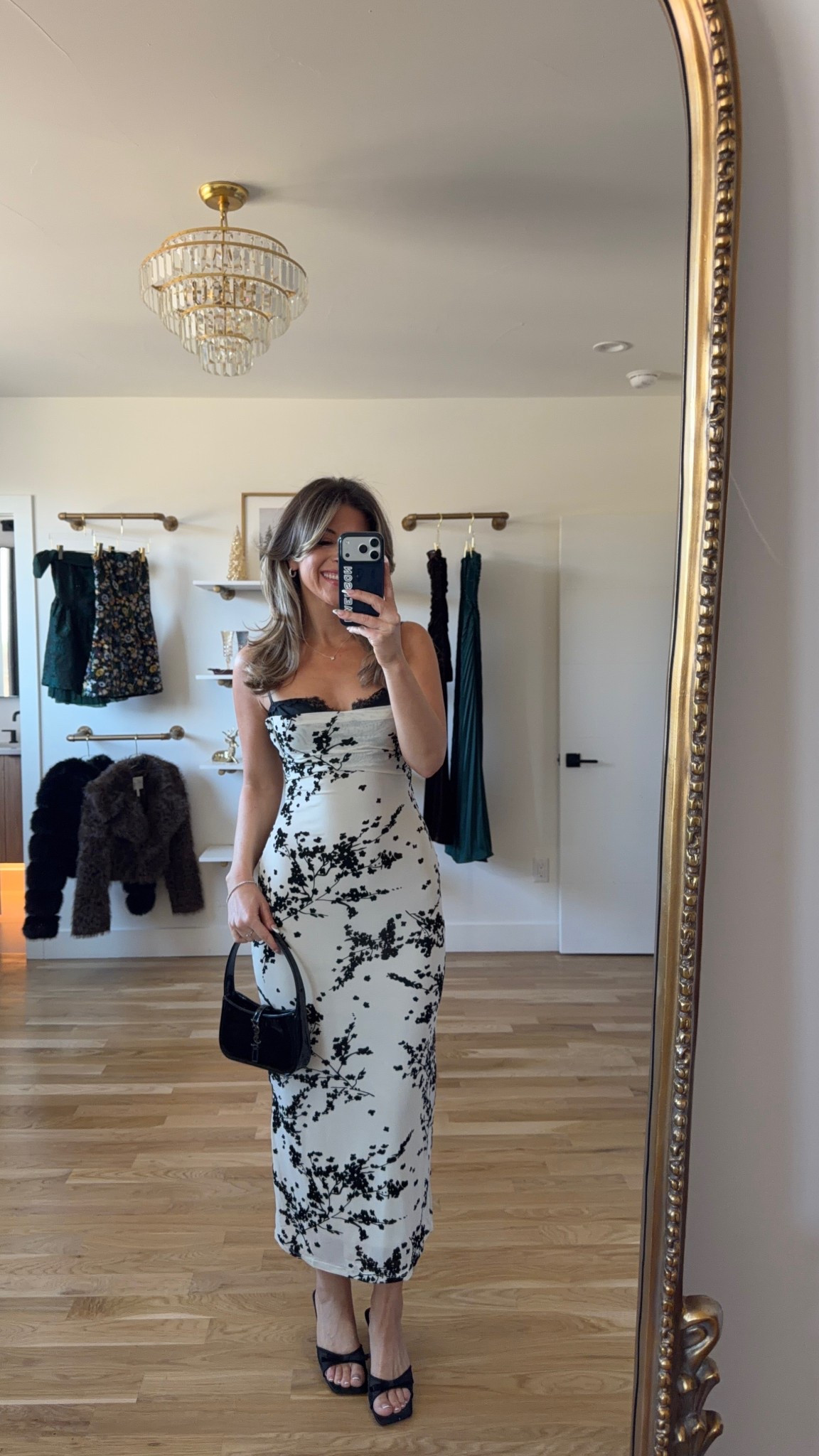 Vici new arrival black and white floral midi wedding guest and holiday event dress. use my code below for 40% off!! 

Vici code: emerson40
Electric picks code: emerson20

Wearing my usual smalls/2

Wedding guest
Holiday event
New years
Bachelorette 
Formal event
Winter party
Special occasion
Floral
Sheer

#LTKWedding #LTKFindsUnder100 #LTKHoliday