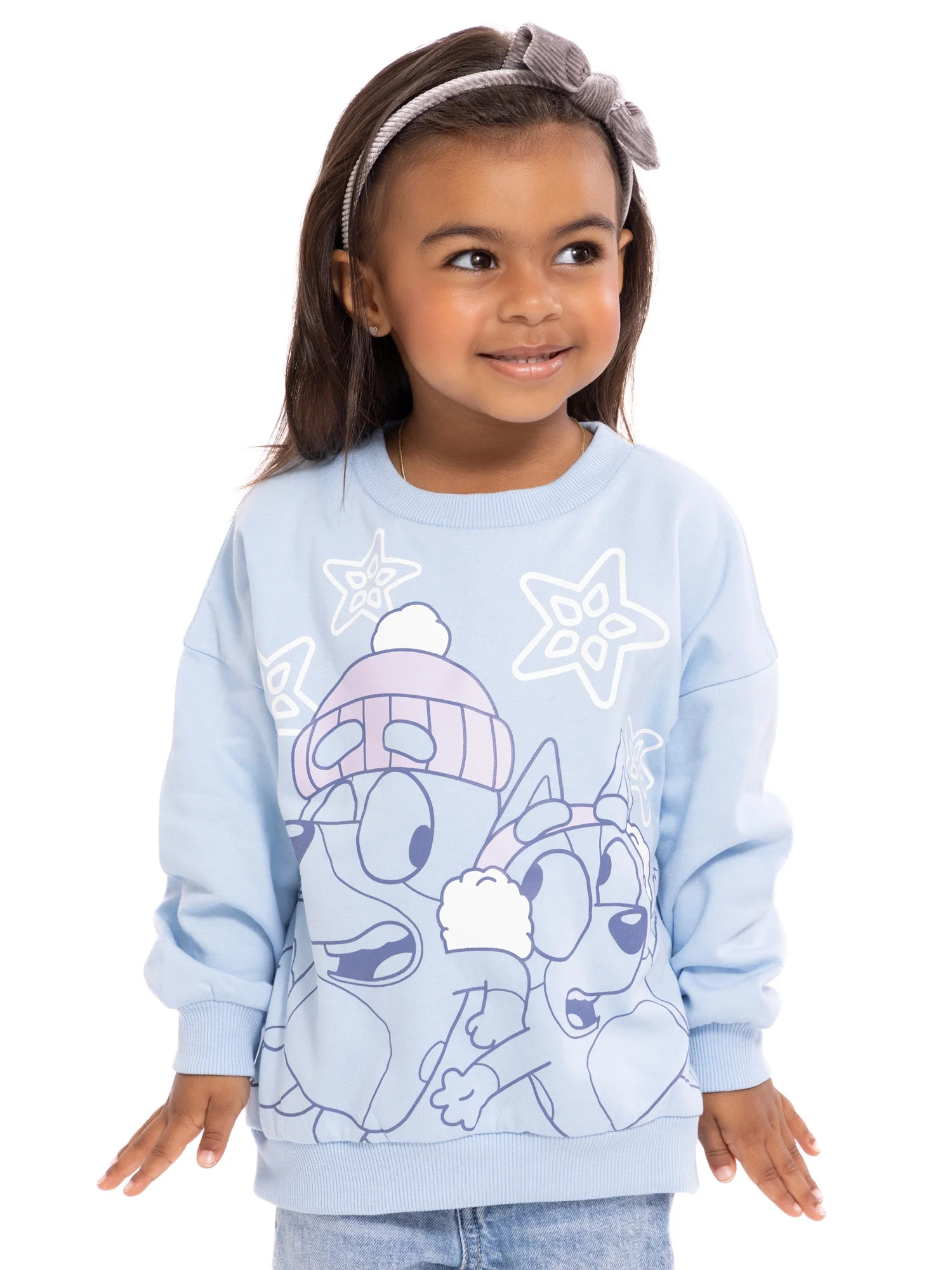 Bluey Toddler Girls Graphic Crewneck Sweatshirt with Long Sleeves, Sizes 12M-5T | Walmart (US)
