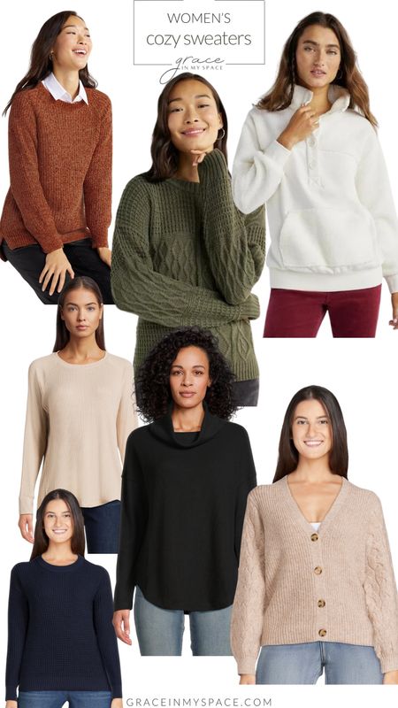 Women’s cozy sweaters under $25! Love these half zip fleeces, chenille sweaters and cable knit numbers. So cozy for winter fashion  

#LTKfindsunder100 #LTKfindsunder50 #LTKSeasonal