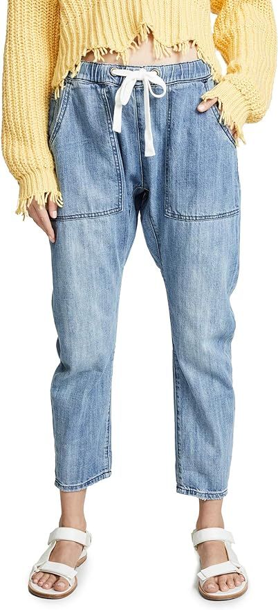 One Teaspoon Women's Shabbies Drawstring Boyfriend Jeans | Amazon (US)