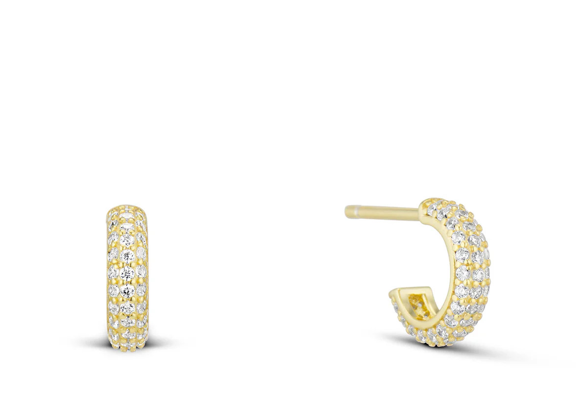 MINI ICED PAVE HOOP EARRING | EP JEWELS 