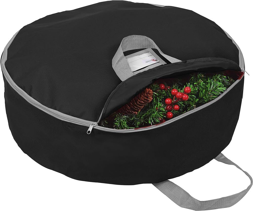 Primode Wreath Storage Bag 30"- Garland Wreaths Container with Handles - Durable 600D Oxford Poly... | Amazon (US)