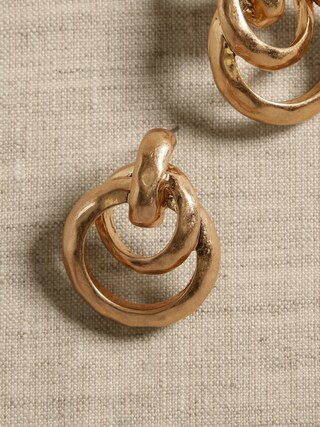 Double Linked Hoop Earrings | Banana Republic Factory