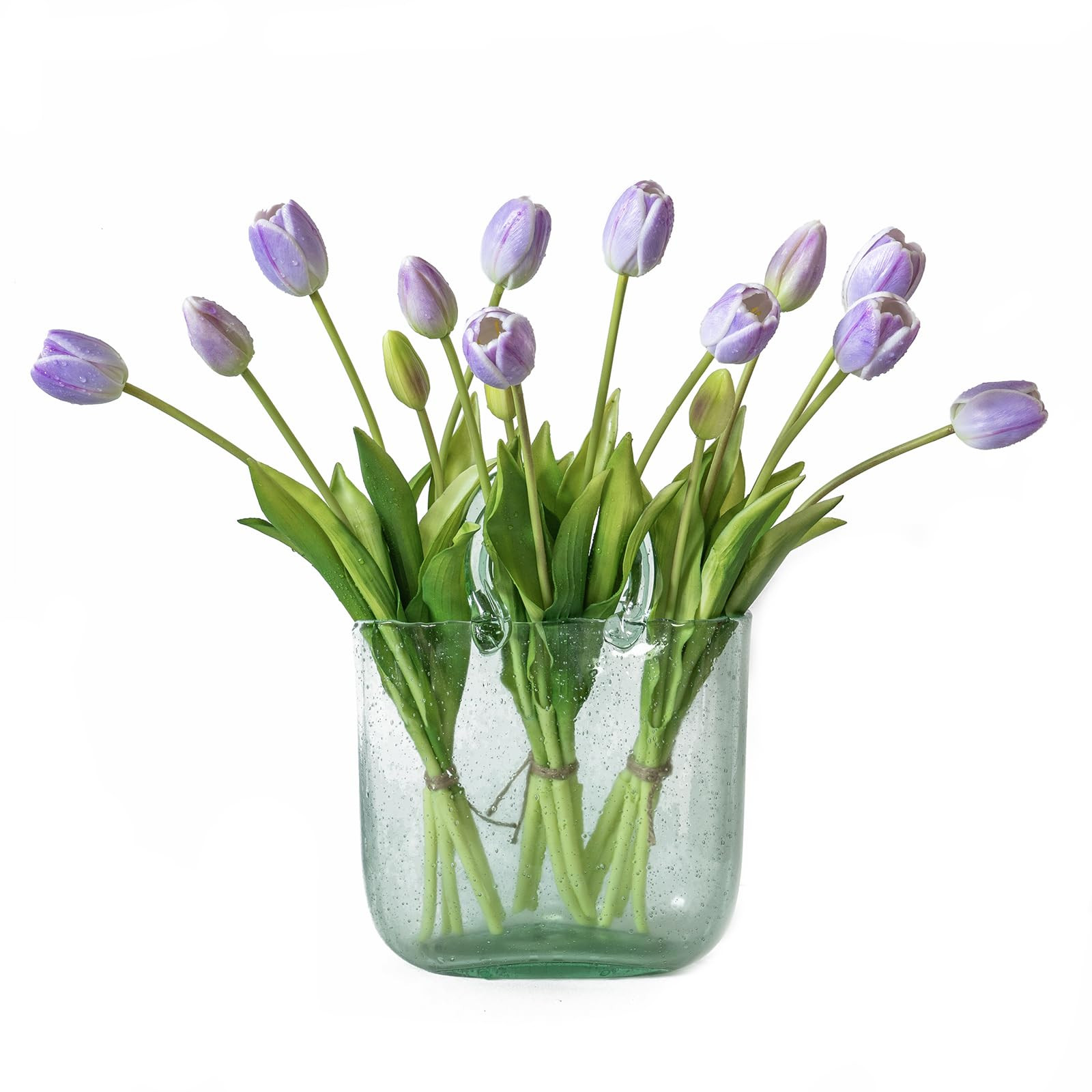 15pcs Artificial Tulips Flowers, Latex Bouquet, Fake Tulips for Office Wedding Party Home Kitchen... | Amazon (US)