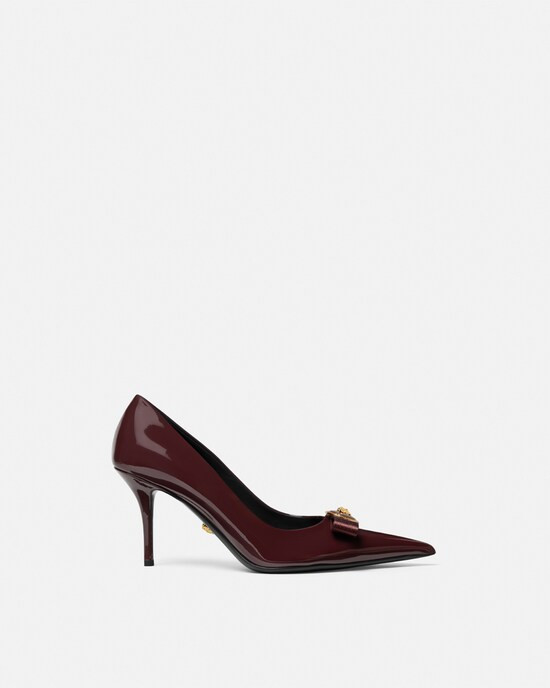 Gianni Ribbon Patent Pumps 85 mm | Versace (US)