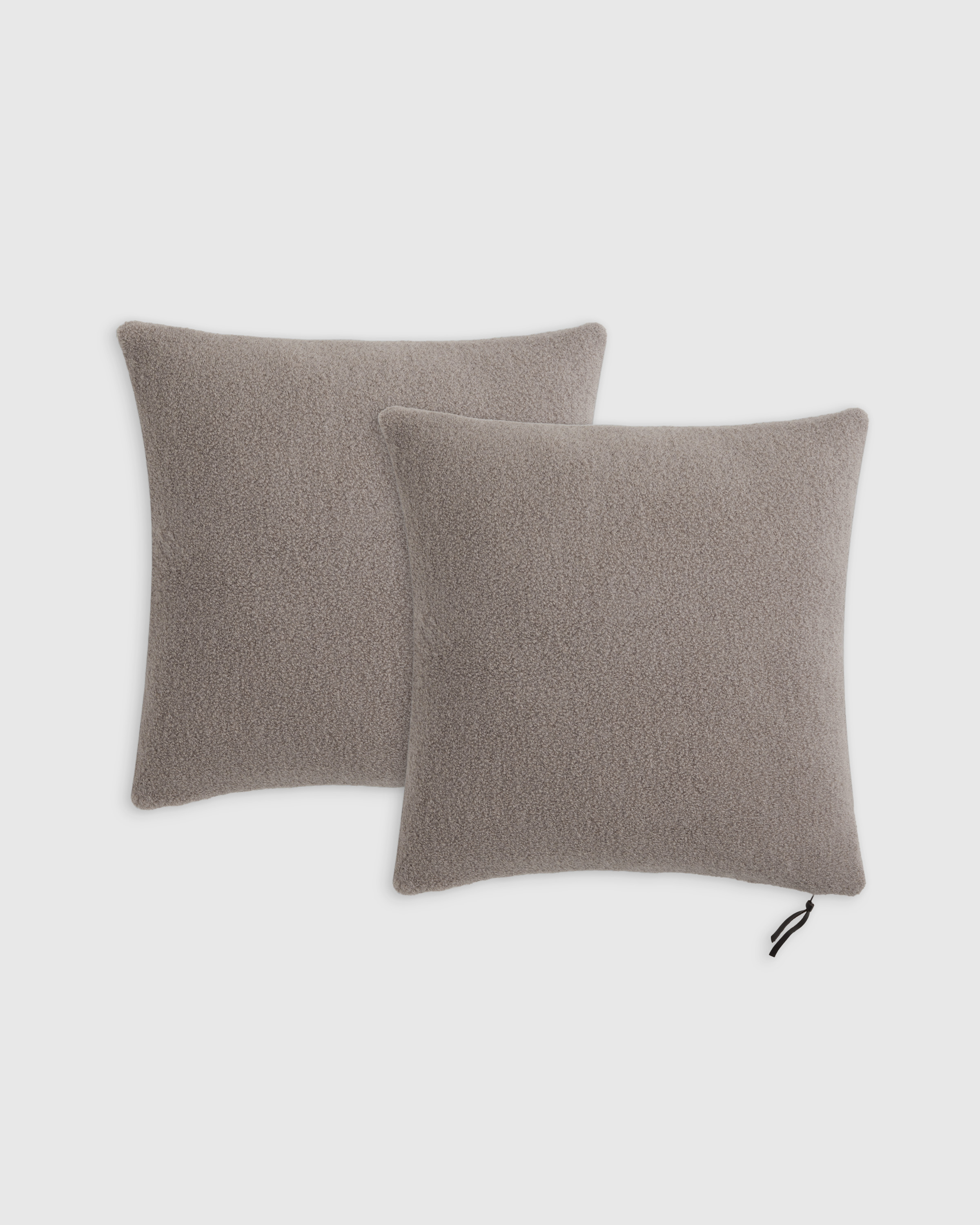 Quince | Alpaca Boucle Pillow Cover Set of 2 in Light Heather Grey, Size 12x20 | Quince