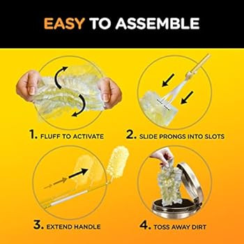 Swiffer Ceiling Fan Duster Super Extender Handle Starter Kit, 6 Heavy Duty Refills | Amazon (US)