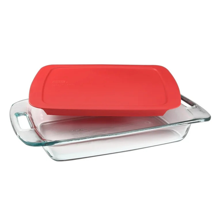 Pyrex Easy Grab Glass Baking Dish with Red Lid, 3-Quart - Walmart.com | Walmart (US)