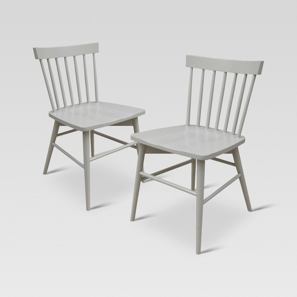 Windsor Dining Chair - Gray (Set of 2) - Threshold | Target