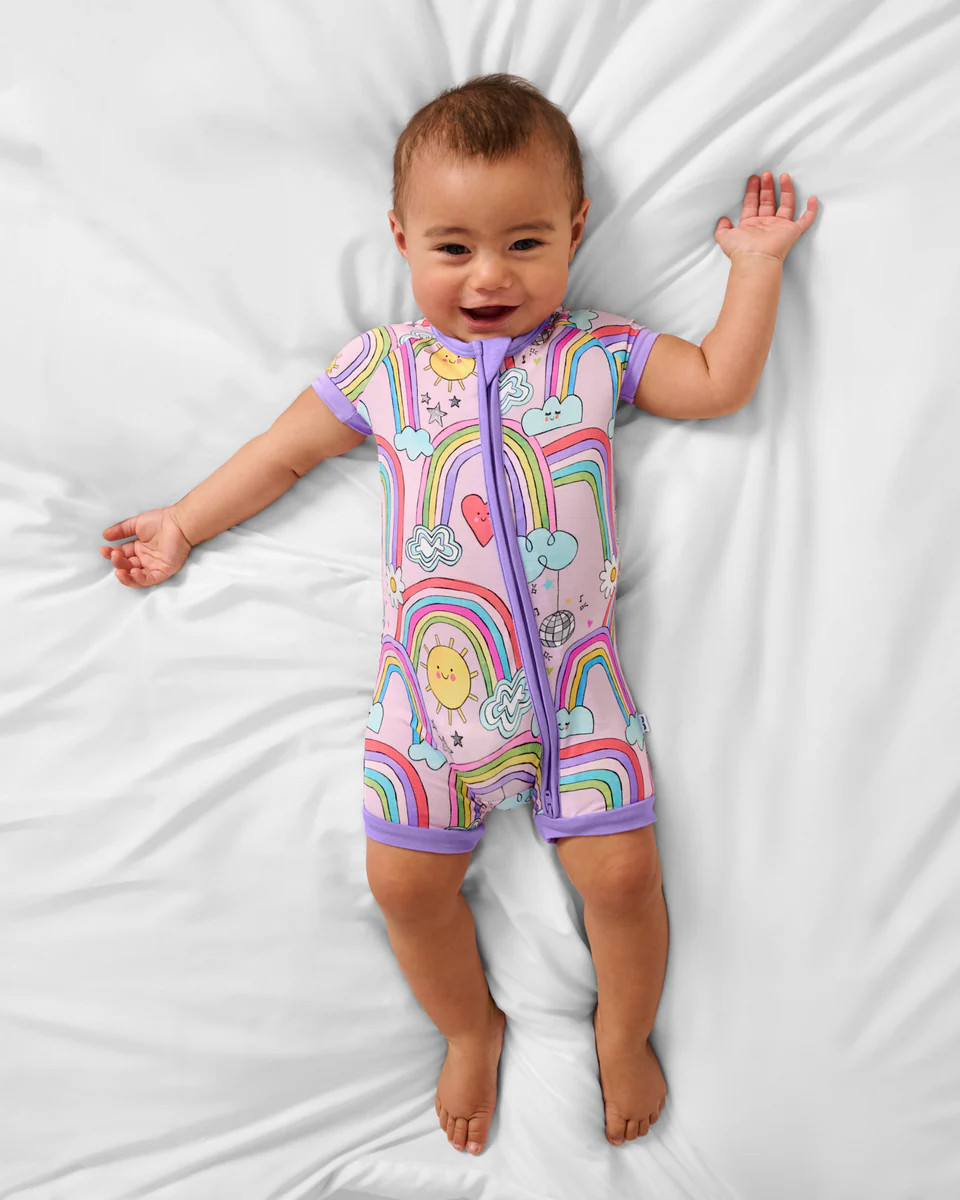 Disco Rainbows Shorty Zippy | Little Sleepies