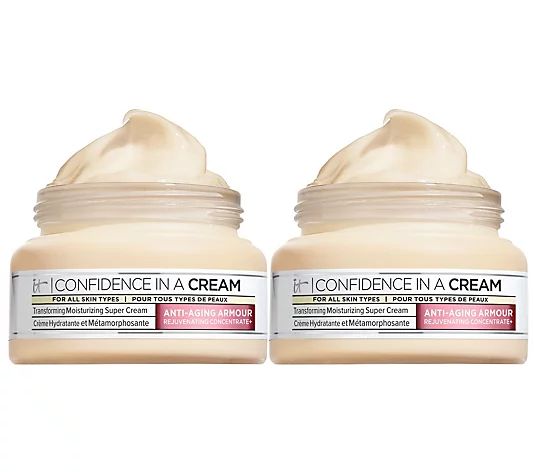 IT Cosmetics Confidence in a Cream Moisturizing Super Cream Duo - QVC.com | QVC