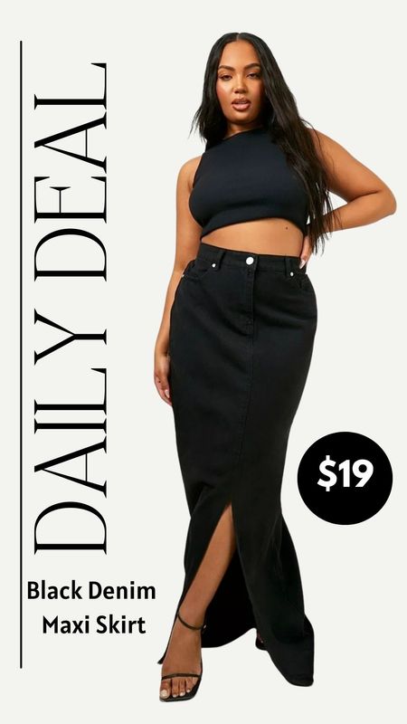 Major style alert! This best-selling black denim maxi skirt is now at a can't-miss discount! 

#LTKsalealert #LTKfindsunder50 #LTKplussize