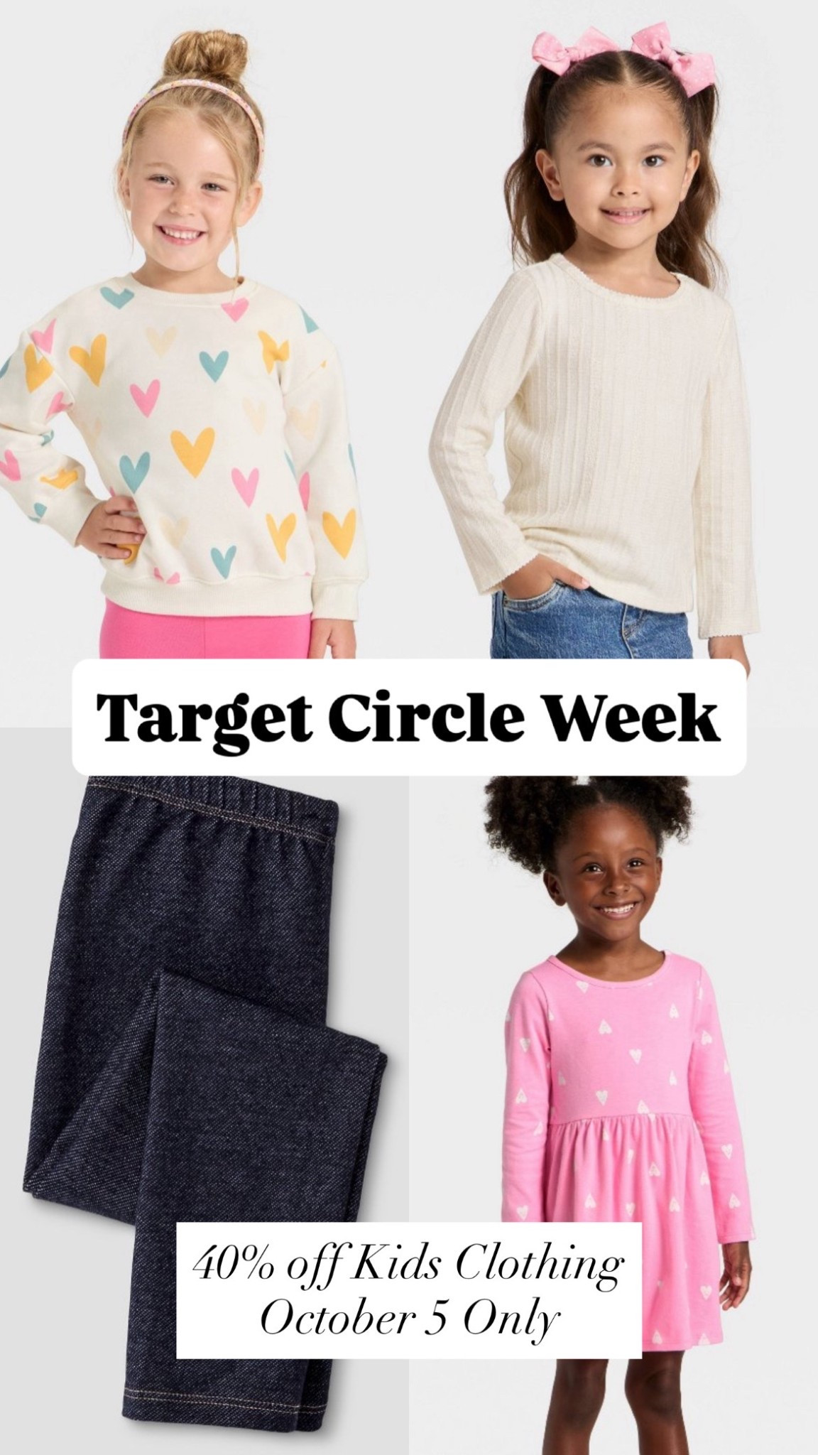 All of my top picks for toddler girls for Target Circle Week.

40% off kids clothing October 5th only.

#LTKSaleAlert #LTKKids #LTKBaby