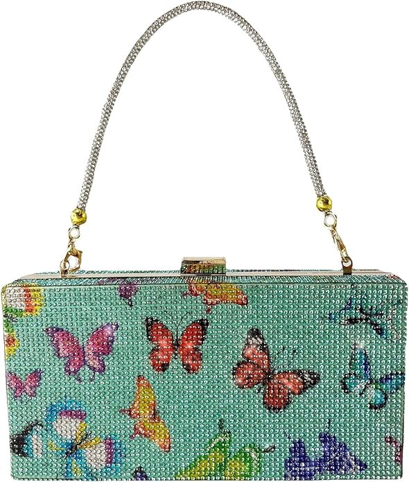Evening Party Glitter Rhinestone bag Chain Shoulder Clutch Bag For Women | Amazon (US)