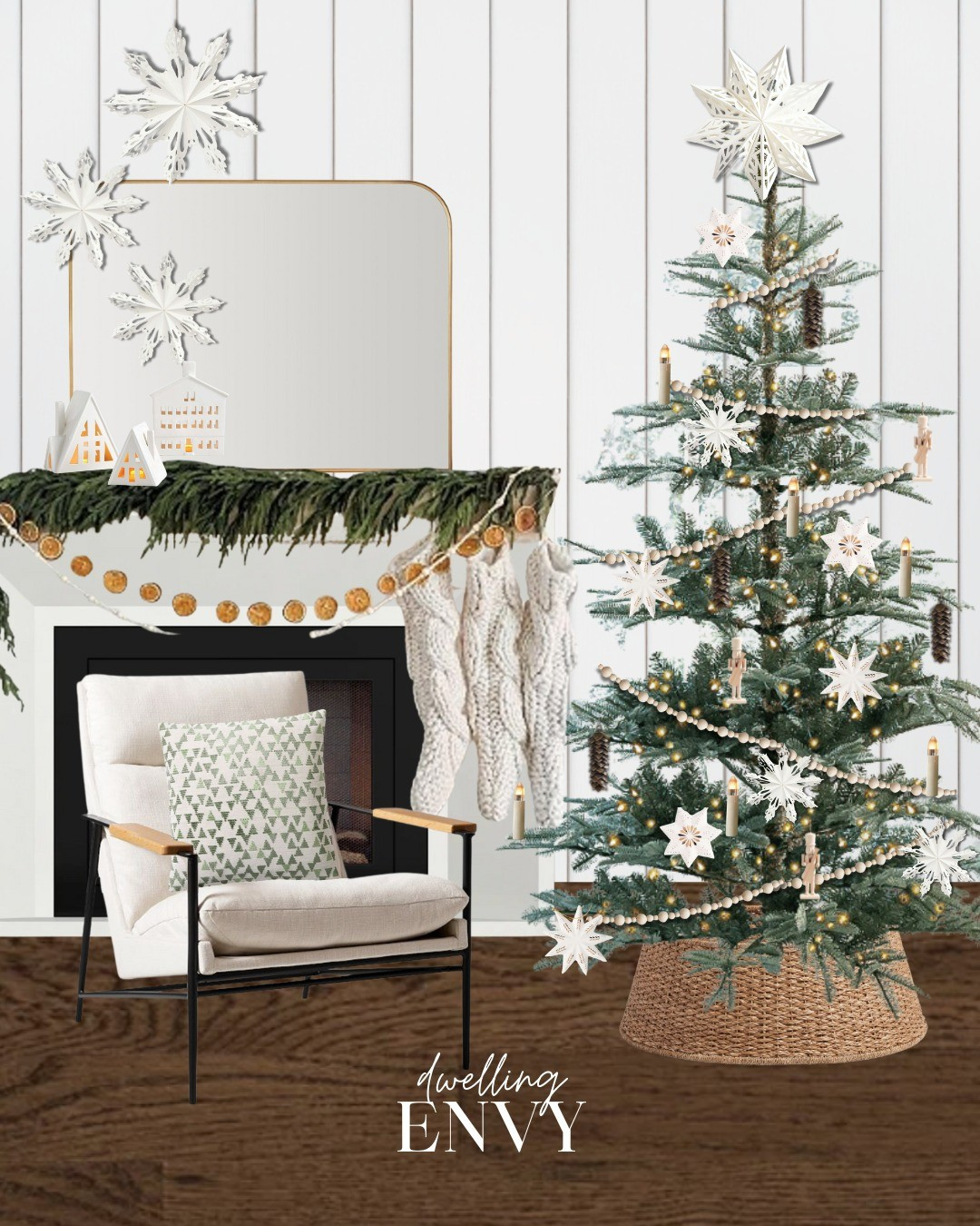 Earthy Organic Christmas Decor.   One of my favorites, honing in on sustainability,  soft white textures paired with light wood tones

#LTKHoliday #LTKSeasonal #LTKHome